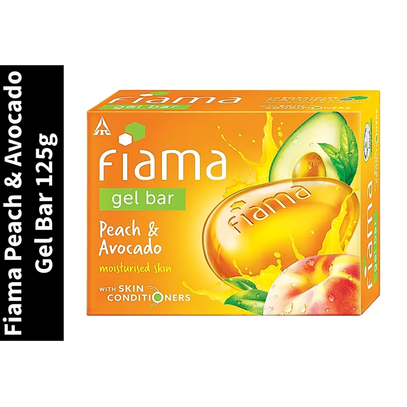 Peach & Avocado Fiama Moisturised Skin Gel Bar 125g