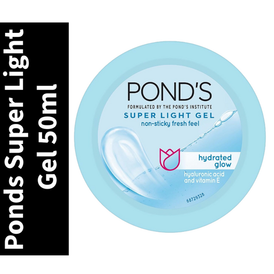 Ponds Super Light Gel Face Moisturiser with Hyaluronic Acid and Vitamin E, 50ml