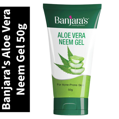 Moisturizing Aloe Vera & Neem Banjara's Skin Gel 50g