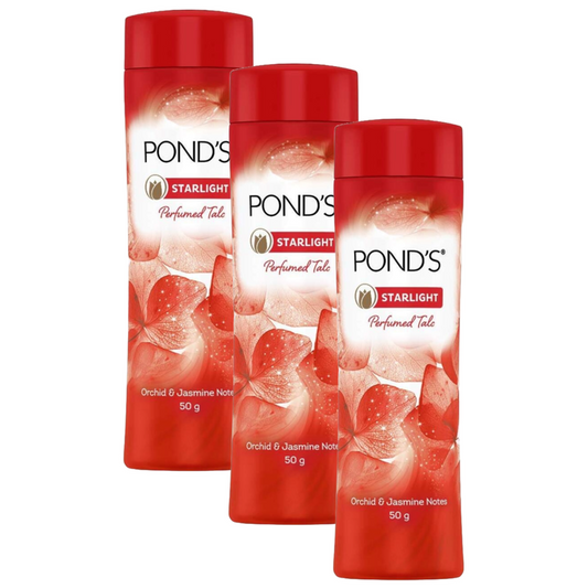 Ponds Starlight Perfumed Talc Orchid & Jasmine 50g (Pack Of 3)