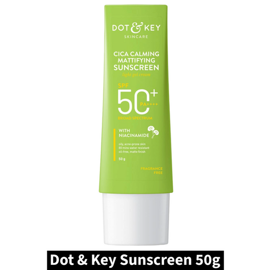 Dot & Key Cica Calming Mattifying Sunscreen SPF 50 PA++++ (50gm)(Pack of 1)