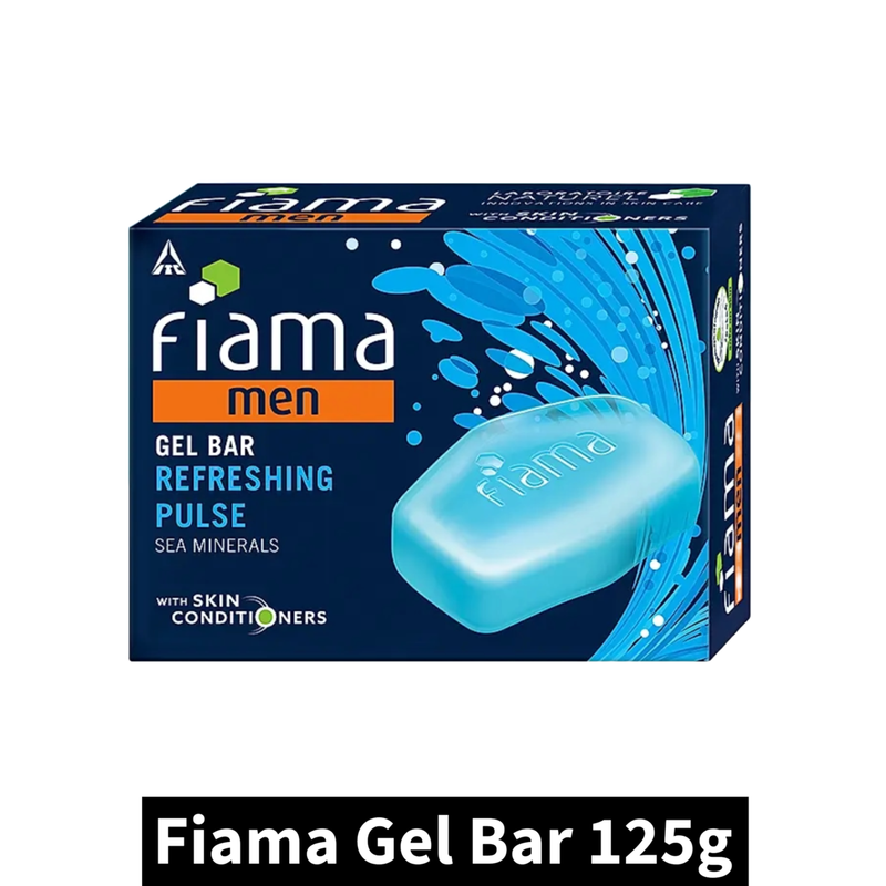 Fiama Men Refreshing Pulse Gel Bar (125gm)(Pack of 1)