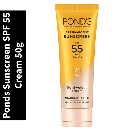 Ponds SPF 55 PA++ Serum Boost Sunscreen Light Weight Cream 50g