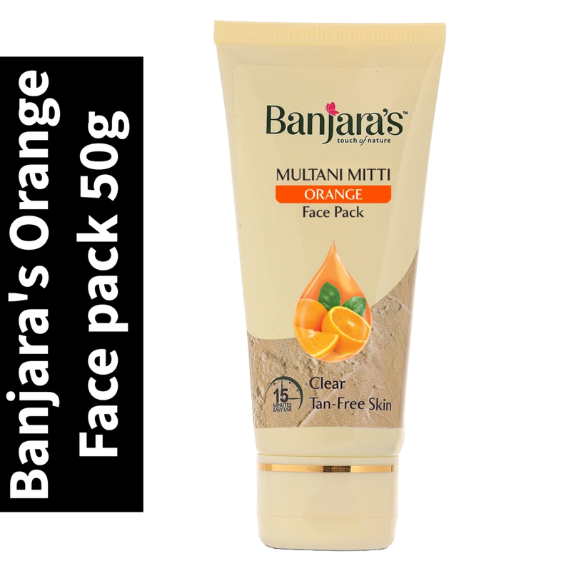 Clear Skin Banjara's Multani Mitti Orange Face Pack 50g