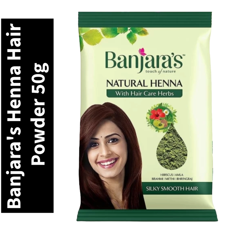 Clear Herbs Natural Henna Hair Powder Banjara's Silky Smooth 50g