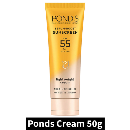 Sunscreen SPF 55 PA++ Ponds Serum Boost Light Weight Cream 50g