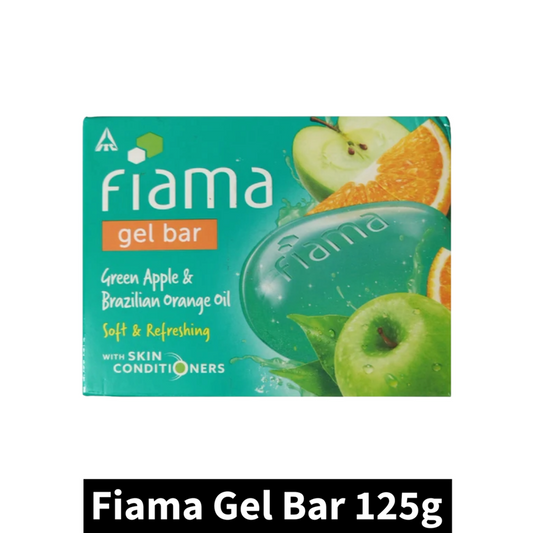 Fiama Green Apple & Brazilian Orange Oil Gel Bar (125gm)(Pack of 1)