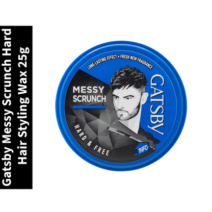 Gatsby Hard Hair Styling Wax Messy Scrunch 25gm