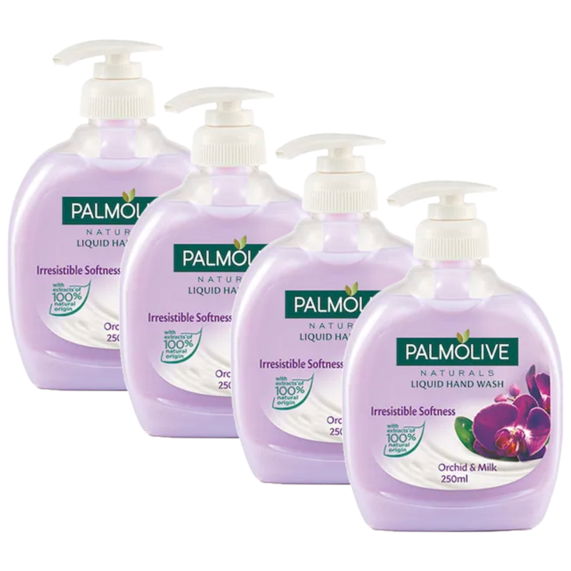 Palmolive Orchid & Milk Irresistible Softness Hand Wash 250ml Pack of 4