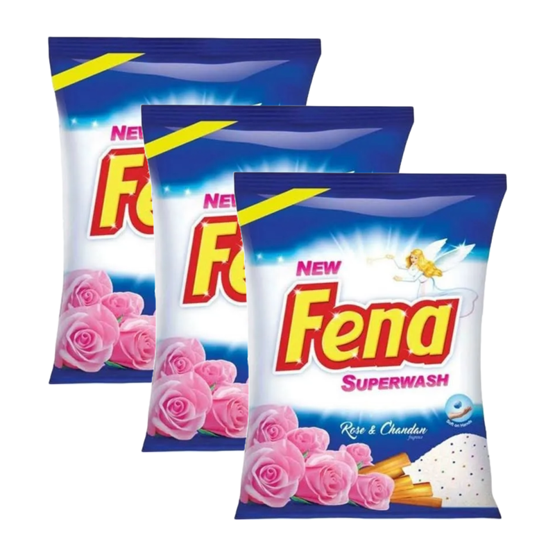 Fena Superwash Germclean Rose & Chandan Washing Powder 5kg Pack of 3