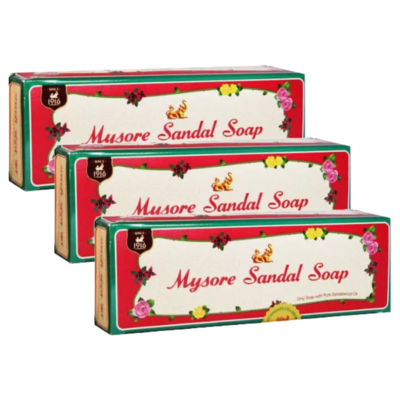 Mysore Sandal Pure Sandalwood Oil Soap (3X150g) Pack of 3