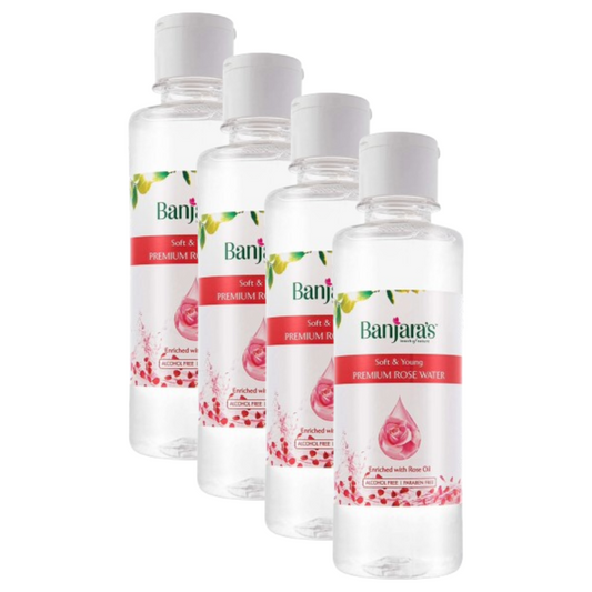 Banjara's Soft & Young Premium Rose Water 250ml Pack of 4