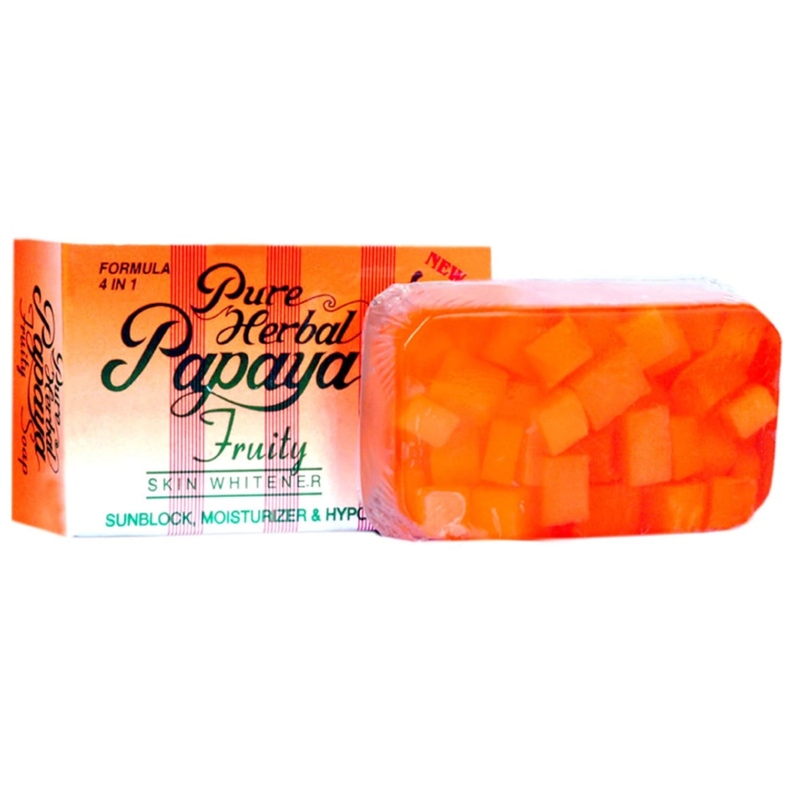 Pure Herbal Papaya Fruity Skin Whitener Soap 135g Pack of 4