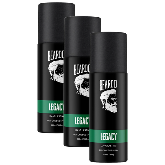 Beardo Legacy Long Lasting Perfume Deo Spray 100g Pack of 3