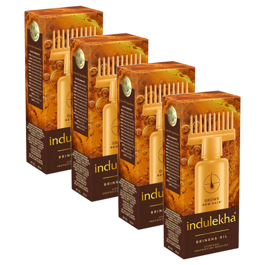 Indulekha Ayurvedic Grows New Hair Bringha Hair Oil 100ml Pack of 4