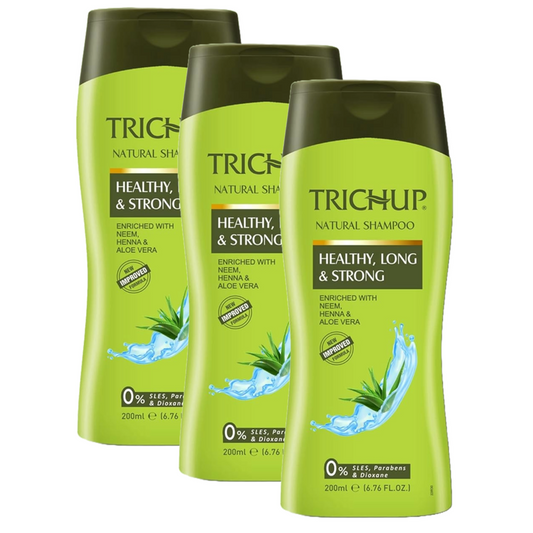 Trichup Natural Healthy Long & Strong Shampoo 200ml Pack of 3