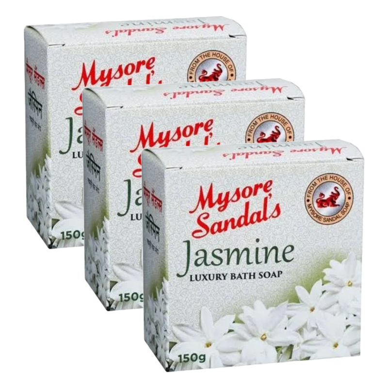 Mysore Sandal Jasmine Luxury Bath Soap 150g Pack of 3