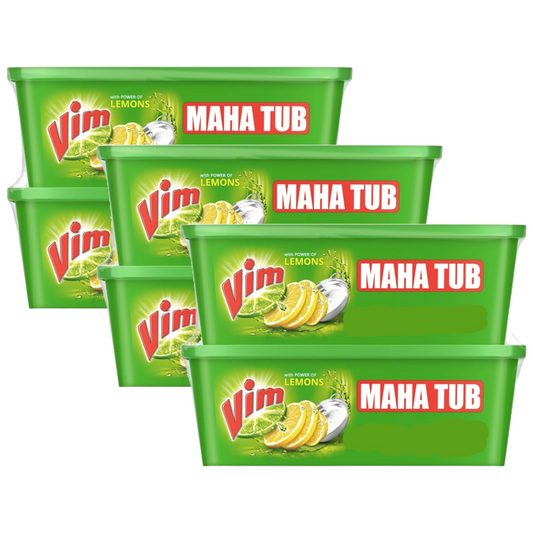 Vim With Power of Lemons Maha Tub Dishwash Bar (500g X 2) Pack of 3