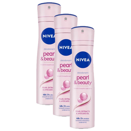 Nivea Pearl & Beauty Pearl Extracts & Avocado Oil Deodorant 123g Pack of 3