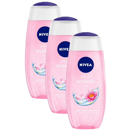 Nivea Waterlily & Oil Naturally Caring & Refreshing Shower Gel 125ml Pack of 3