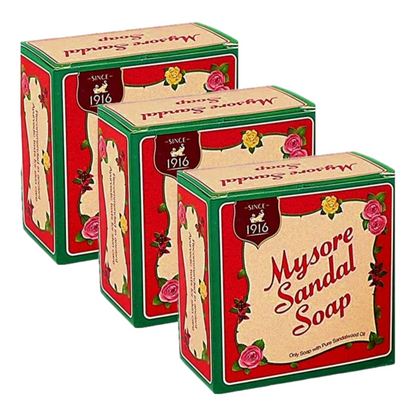 Mysore Sandal Pure Sandalwood Oil Soap 150g Pack of 3