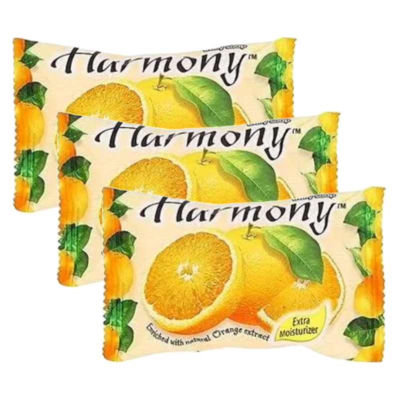 Harmony Orange Extract Extra Moisturizer Fruit Soap 75g Pack of 3