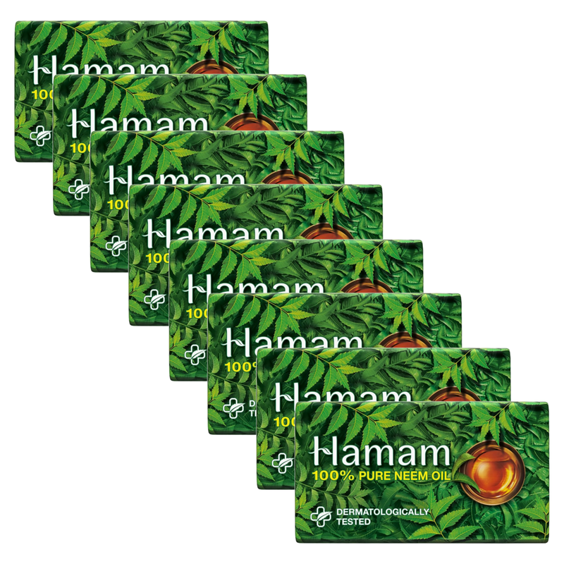 Hamam 100% Pure Neem Oil Soap 38g Pack of 8