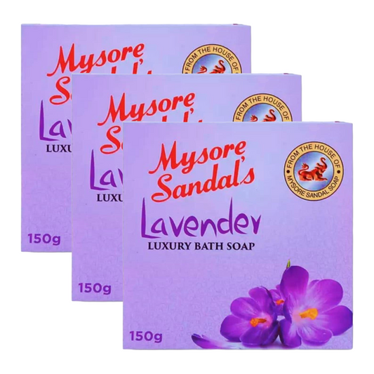 Mysore Sandal Lavender Luxury Bath Soap 150g Pack of 3