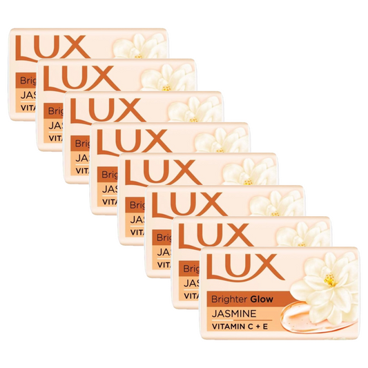 Lux Brighter Glow Jasmine Vitamin C + E Soap 41g Pack of 8