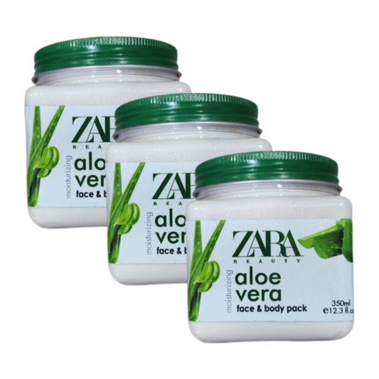 Zara Beauty Moisturizing Aloe Vera Face & Body Pack 350ml Pack of 3