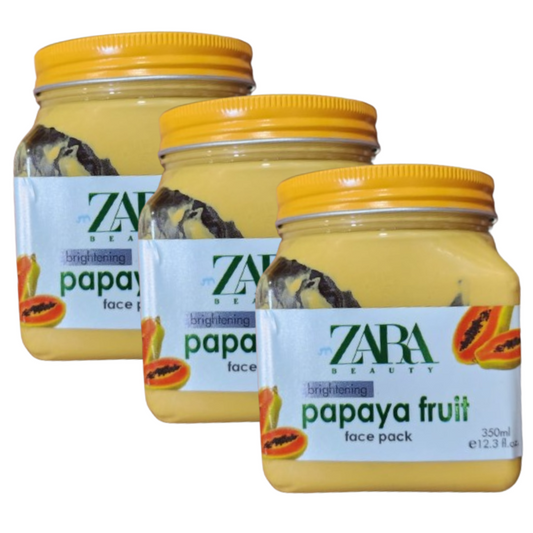 Zara Beauty Brightening Papaya Fruit Face Pack 350ml Pack of 3