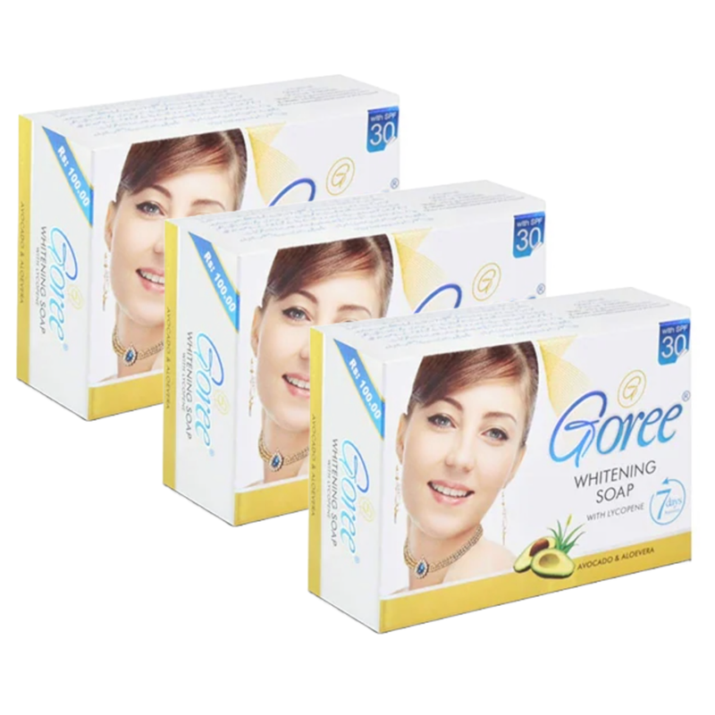 Goree Avocado & Aloevera Whitening Soap 100g Pack of 3