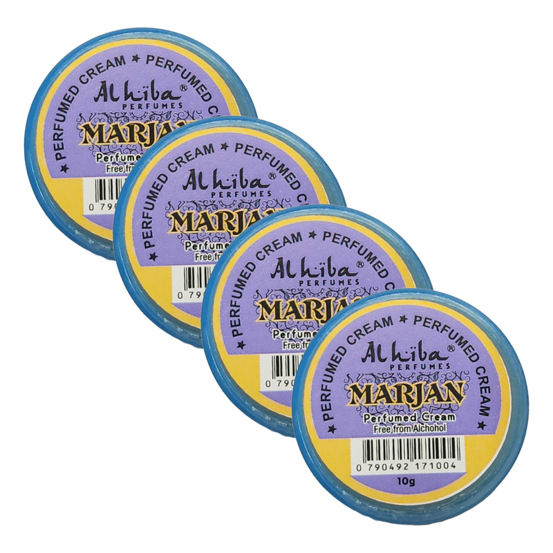 Al Hiba Marjan Perfume Body Cream 10g Pack of 4