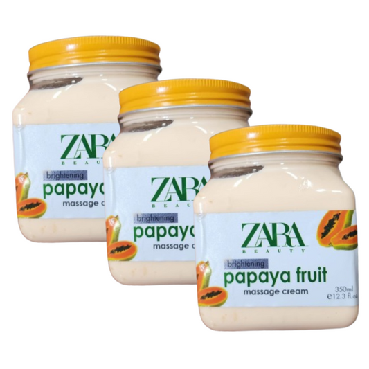 Zara Beauty Brightening Papaya Fruit Massage Cream 350ml Pack of 3