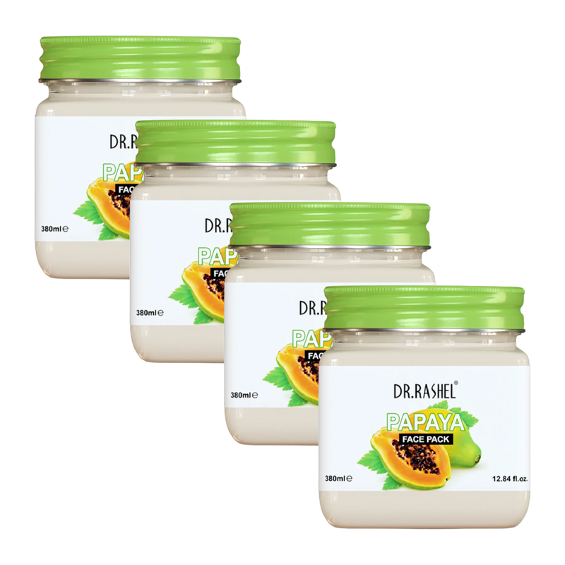 Dr.Rashel Papaya Glowing & Softness Face Pack 380ml Pack of 4