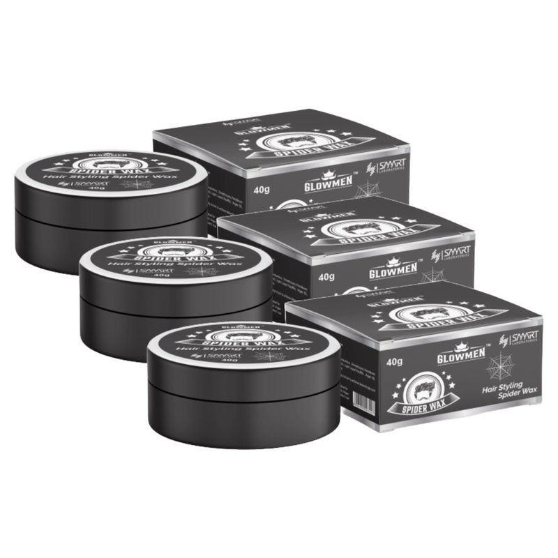 Glowmen Spider Wax Hair Styling With A Strong 40g Pack of 3