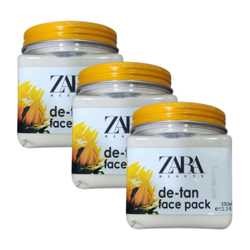 Zara Beauty Anti-Tanning De-Tan Face Pack 350ml Pack of 3