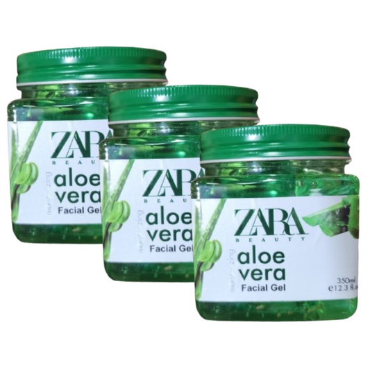 Zara Beauty Mosturizing Aloe Vera Facial Gel 350ml Pack of 3