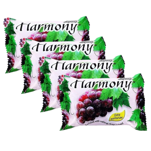 Harmony Grape Extract Extra Moisturizer Fruit Soap 75g Pack of 4