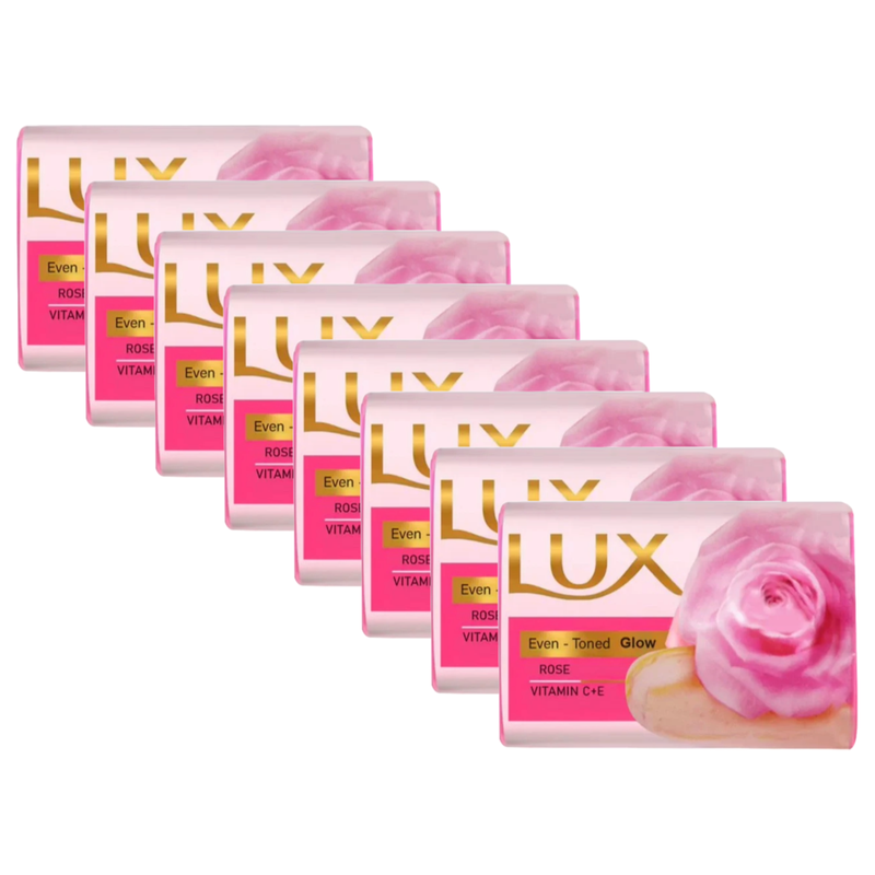 Lux Even-Toned Glow Rose Vitamin C + E Soap 41g Pack of 8