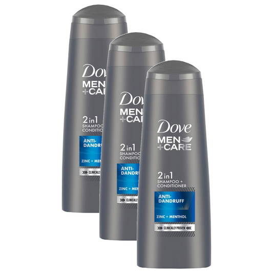 Dove Men+Care Anti-Dandruff 2 in 1 Shampoo + Conditioner 180ml Pack of 3