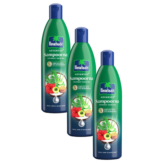 Parachute Advansed Sampoorna Cocconut Hair Oil 280ml Pack of 3