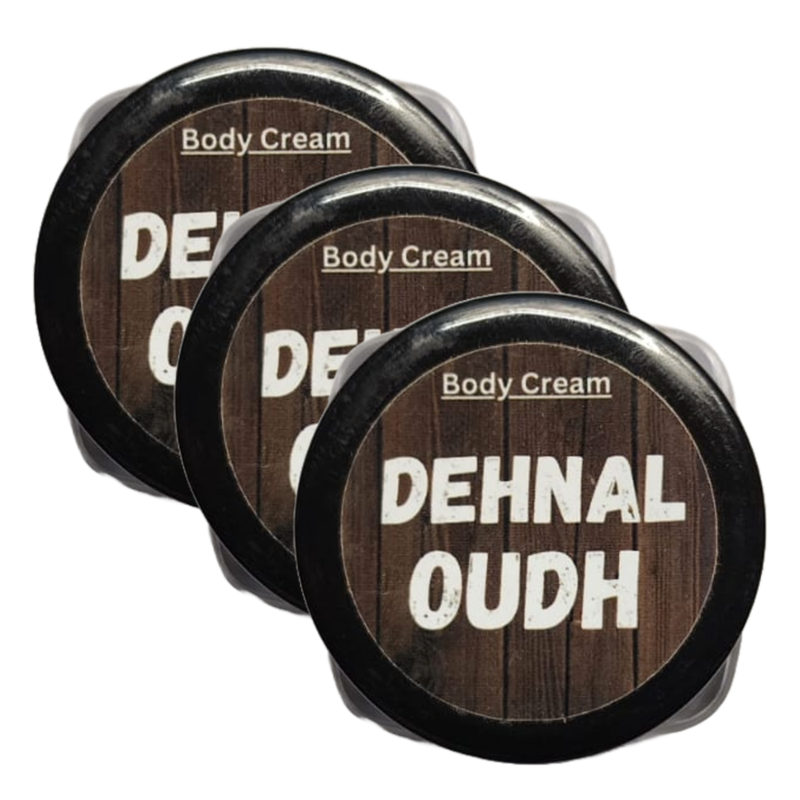 Dehnal Oudh Perfume Body Cream 10g Pack of 3