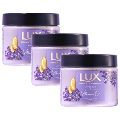 Lux Essence of Hmalayas Lavender & Vitamin C Creme Body Scrub 300g Pack of 3