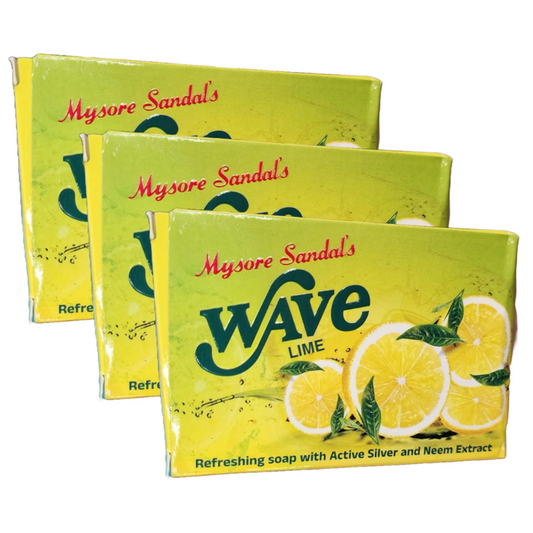 Mysore Sandal Wave Lime Refreshing Neem Extract Soap 100g Pack of 3