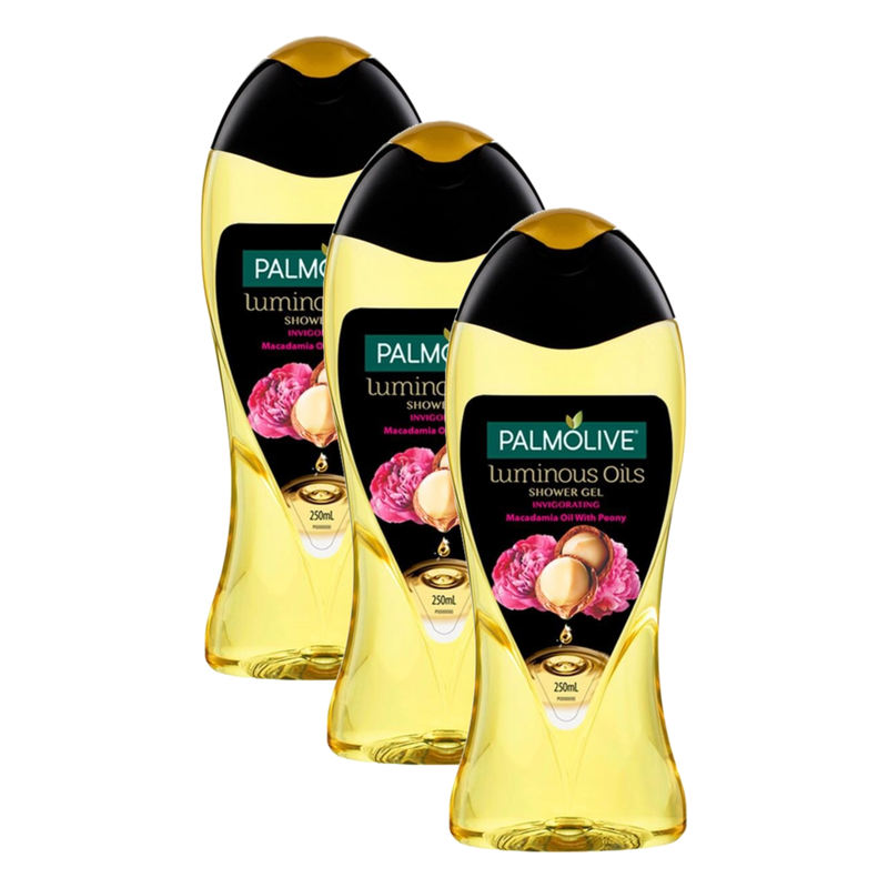 Palmolive Luminous Oil Macadamia Oil With Peony Shower Gel 250ml Pack of 3