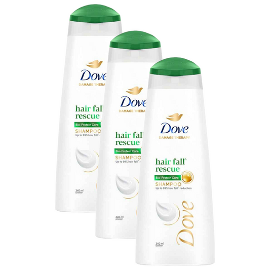 Dove Damage Therapy Hair Fall Rescue Shampoo 340ml Pack of 3