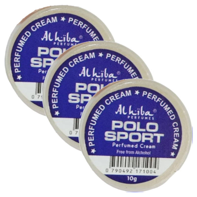 Al Hiba Polo Sport Perfume Body Cream 10g Pack of 3