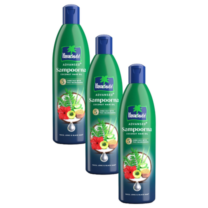 Parachute Advansed Sampoorna Cocconut Hair Oil 145ml Pack of 3