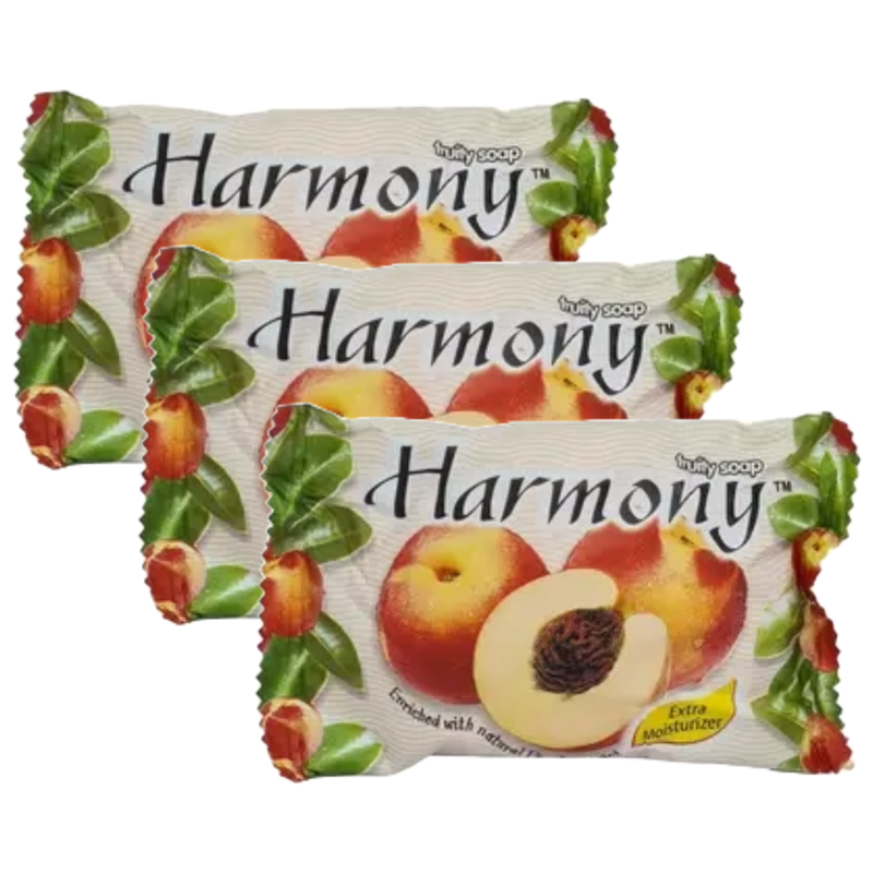 Harmony Peach Extract Extra Moisturizer Fruit Soap 75g Pack of 3